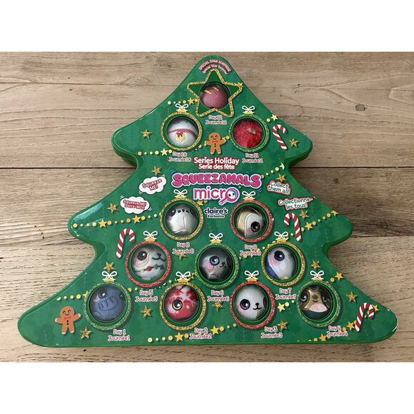 Squeezamals Holiday Micro Advent Calendar Claire’s Exclusive 12 Days Christmas - Picture 1 of 6